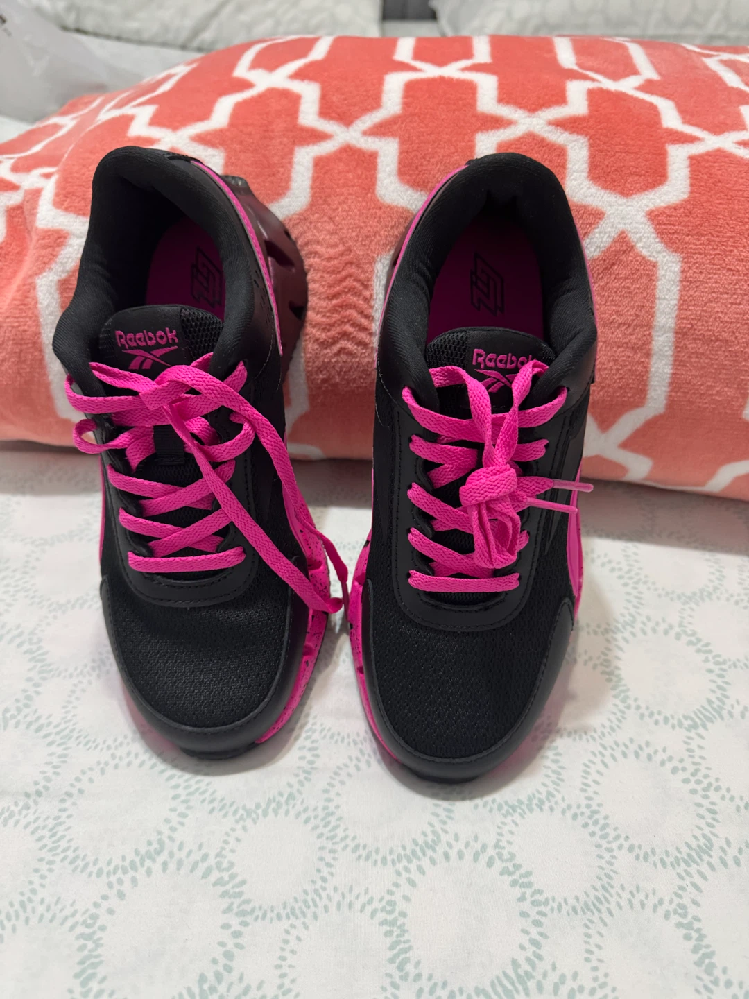 Reebok Black and Pink Athletic Sneakers - photo 2