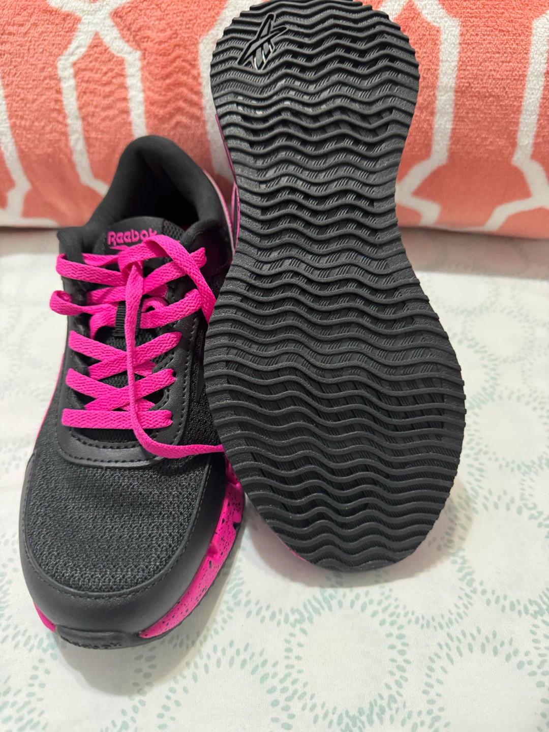 Reebok Black and Pink Athletic Sneakers - photo 3