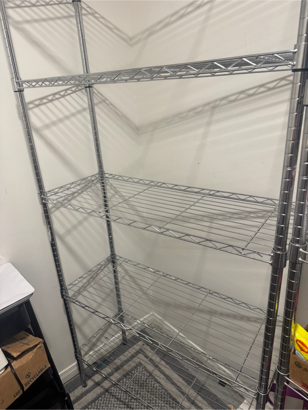 2 Chrome Wire Shelving Units
