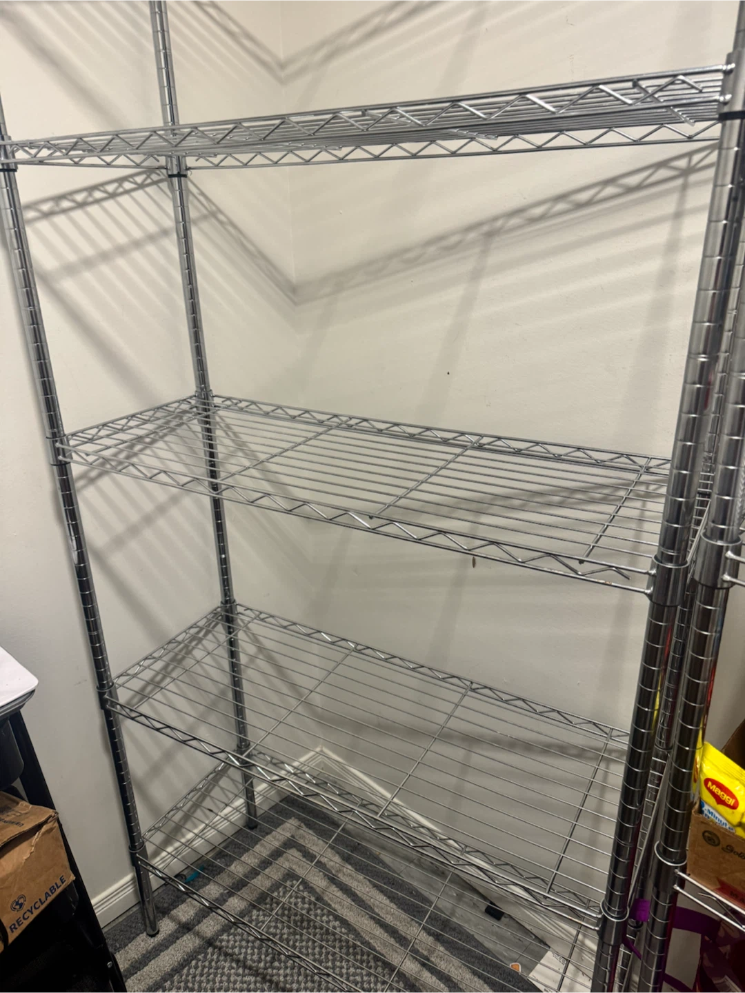 2 Chrome Wire Shelving Units - photo 3