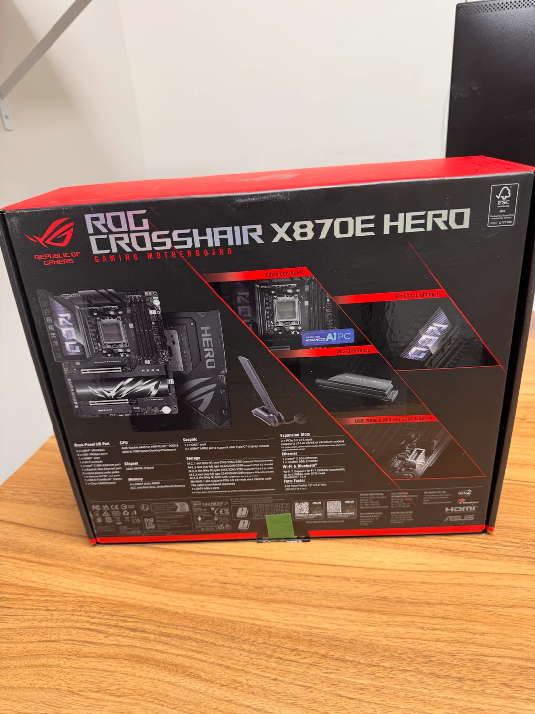 ASUS ROG Crosshair X870E Hero Gaming Motherboard