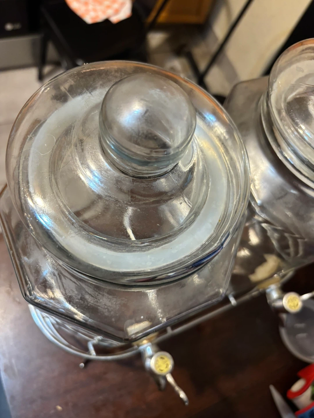 Double Glass Beverage Dispenser with Metal Stand - photo 5