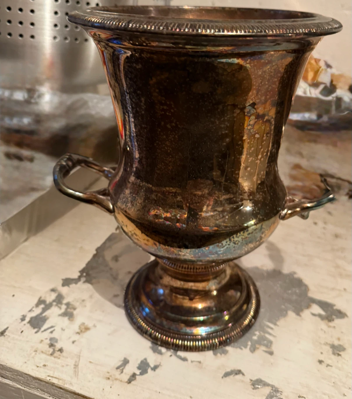 Vintage BW Solid Brass Trophy Cup