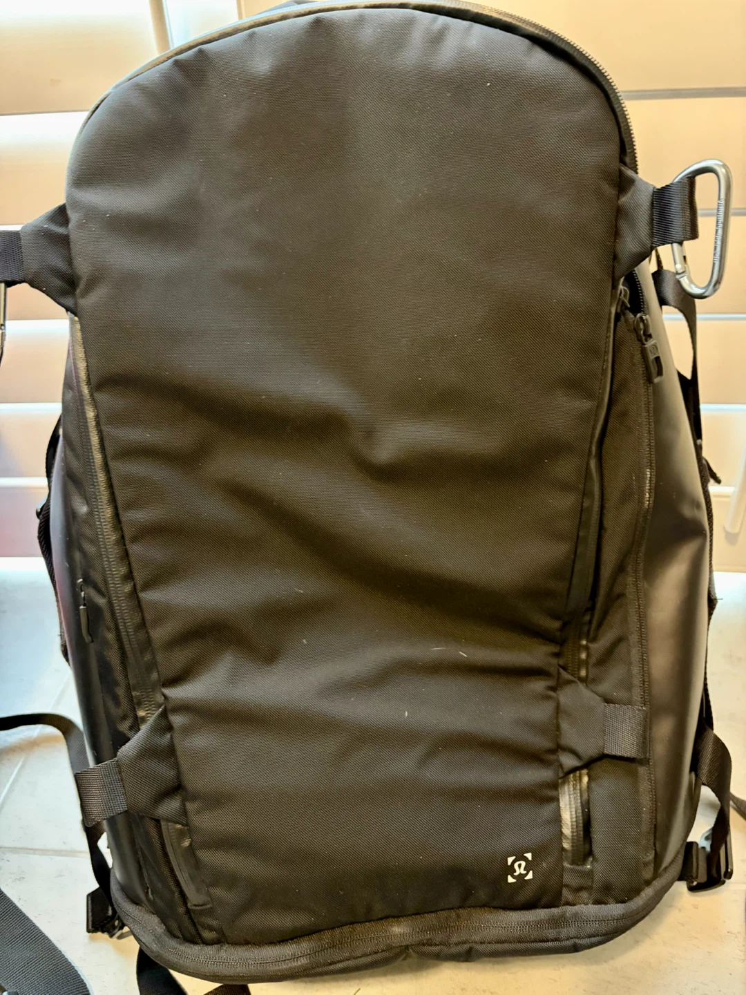 Lululemon big Black Backpack in great condition