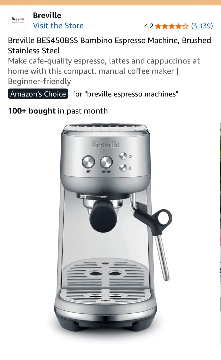Breville Bambino Espresso Machine - photo 3