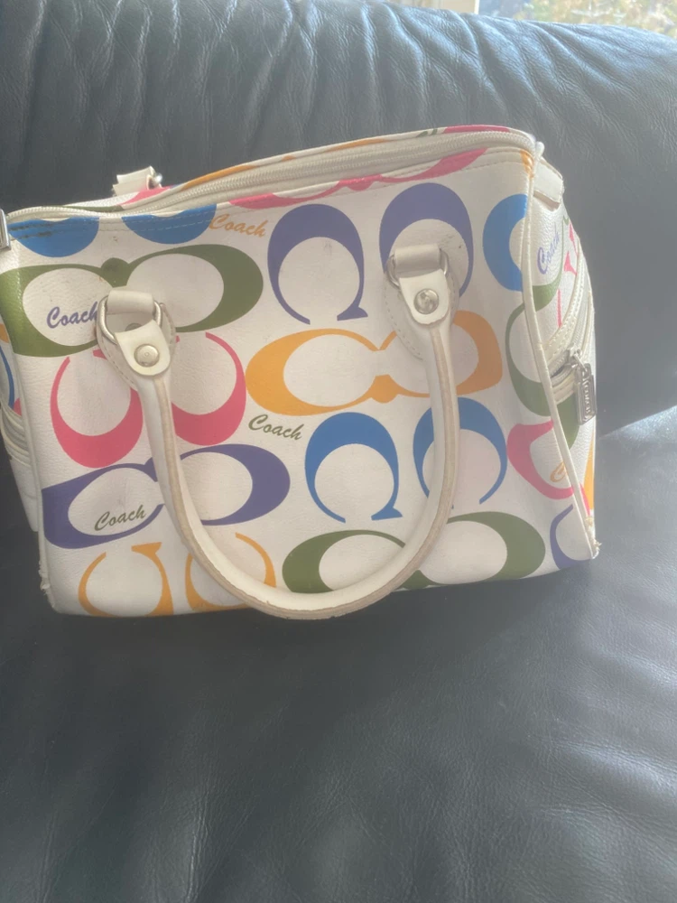 Coach Multi-coloured Signature Handbag