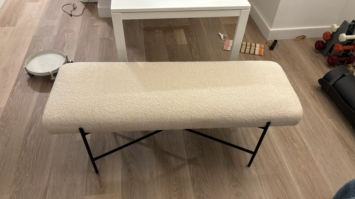 Target beige / white bench