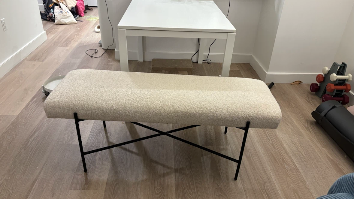 Target beige / white bench - photo 2