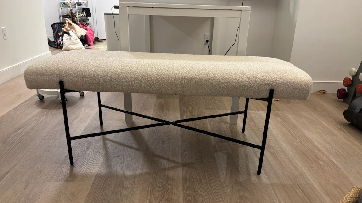 Target beige / white bench - photo 3