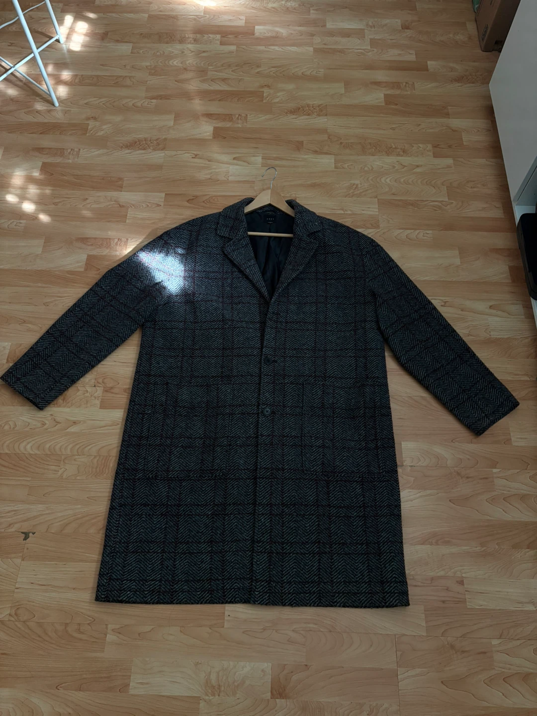 OBEY Plaid Wool-Blend Coat XXL