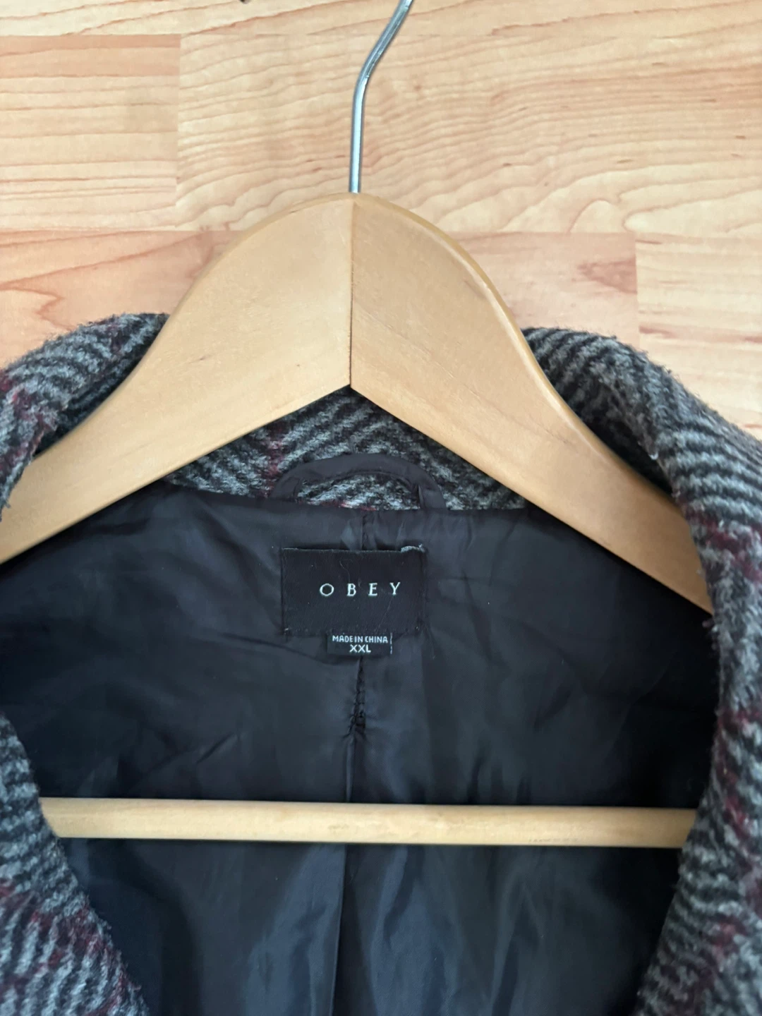 OBEY Plaid Wool-Blend Coat XXL - photo 2