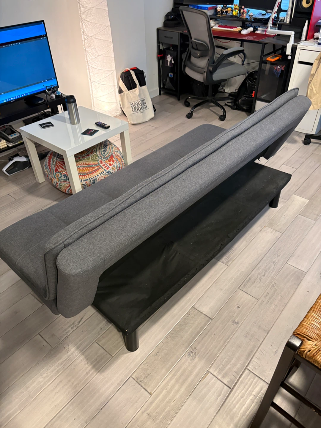 Grey Futon Sofa Bed - photo 2