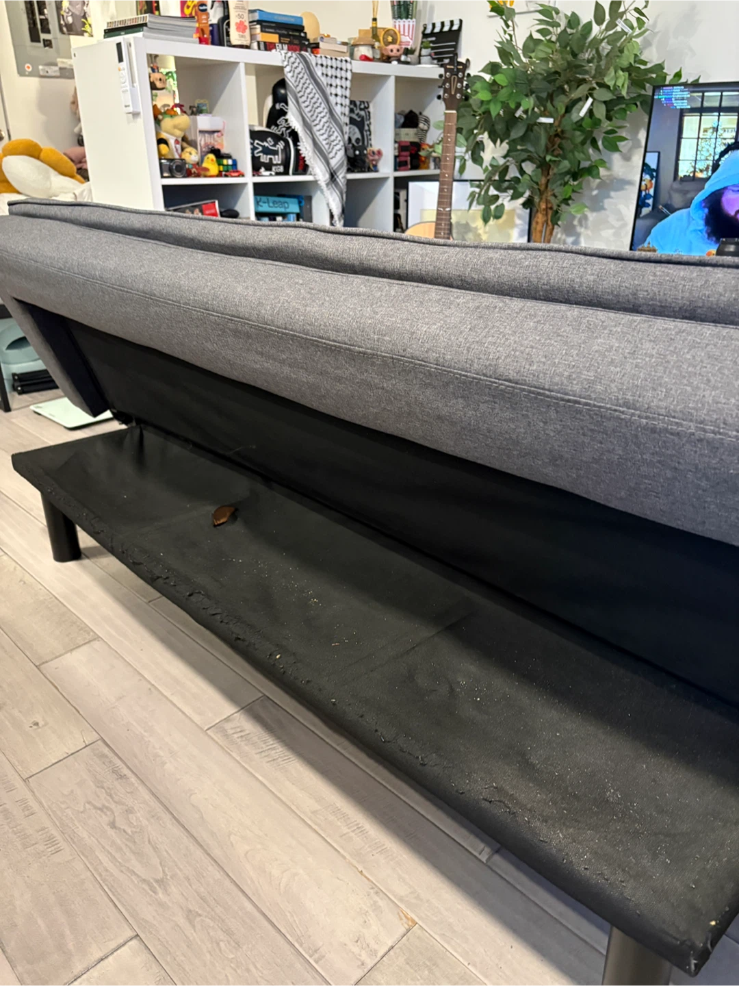 Grey Futon Sofa Bed - photo 4
