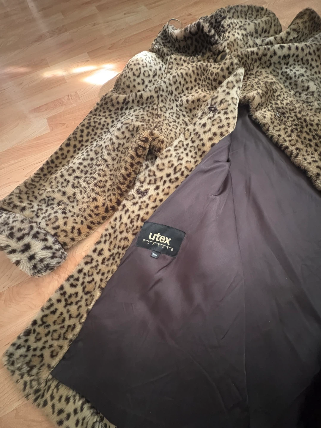 Utex Classic Leopard Print Faux Fur Coat - photo 3