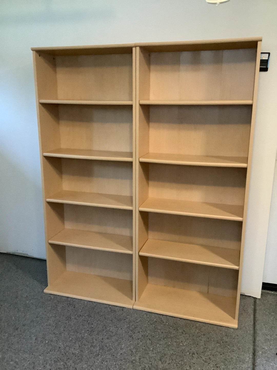 Two Wood like Bookshelves