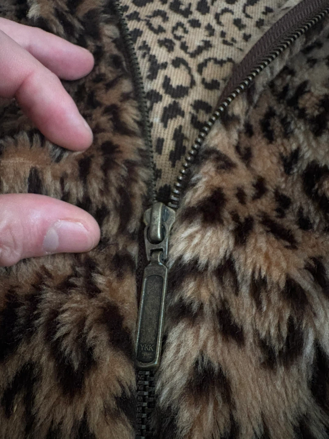 seg'ments Leopard Print Zip-Up Jacket - photo 3