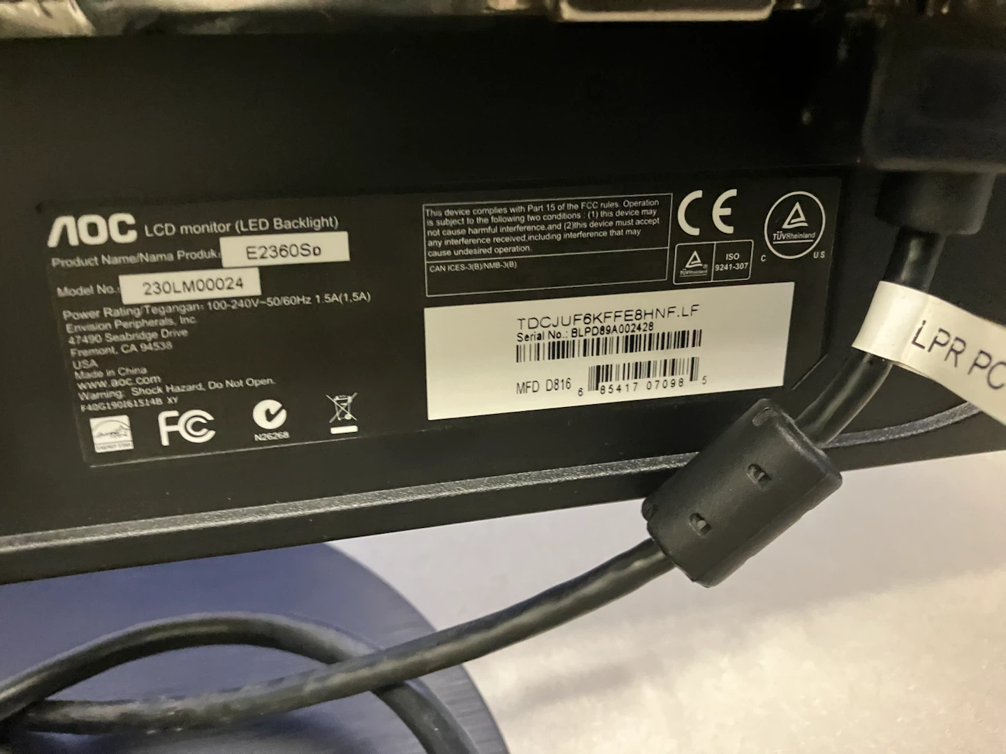AOC E2360SD Black 23 - photo 3