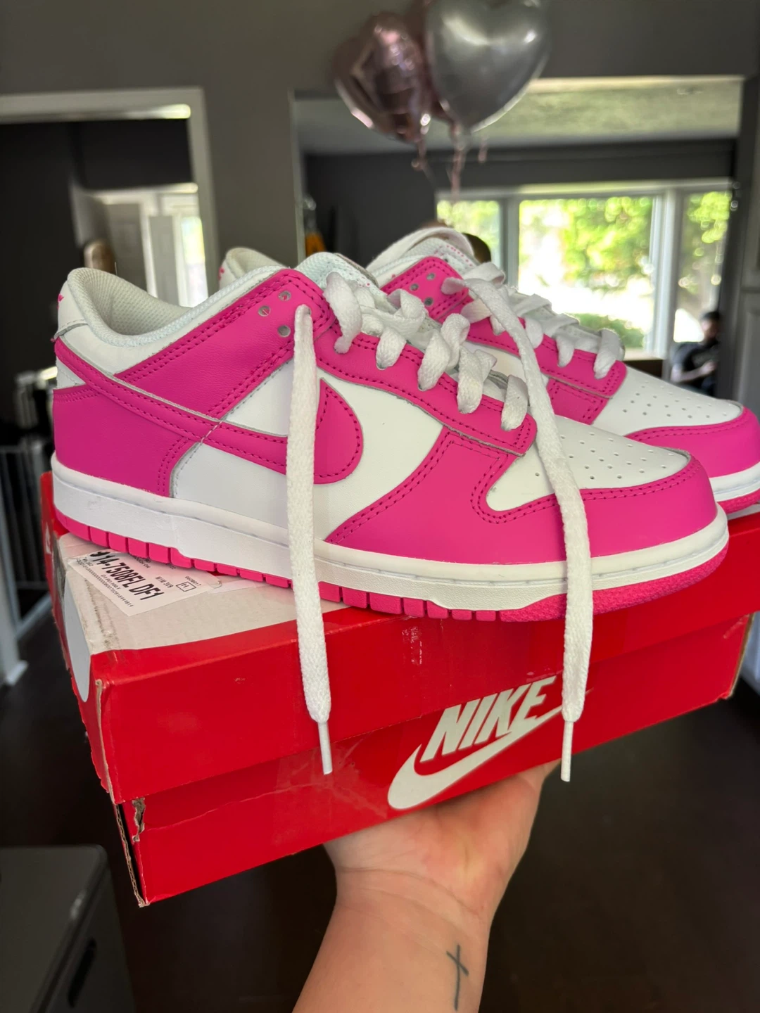 Nike Dunk Low GS White/Laser Fuchsia