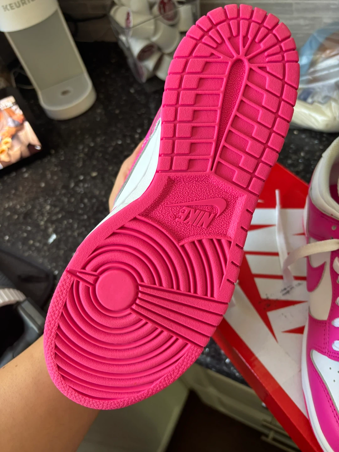 Nike Dunk Low GS White/Laser Fuchsia - photo 3