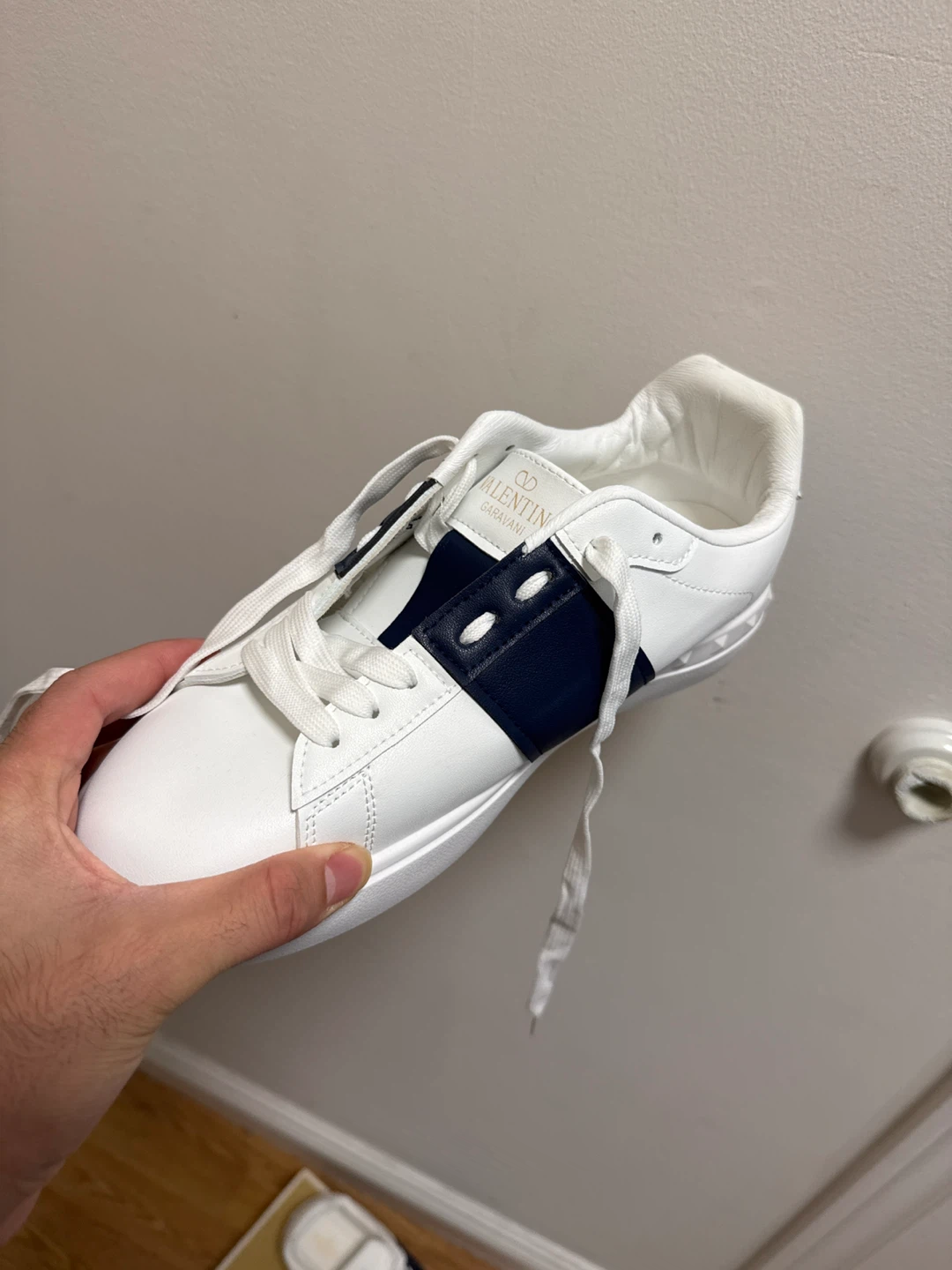 Valentino Garavani white and blue sneakers - photo 3