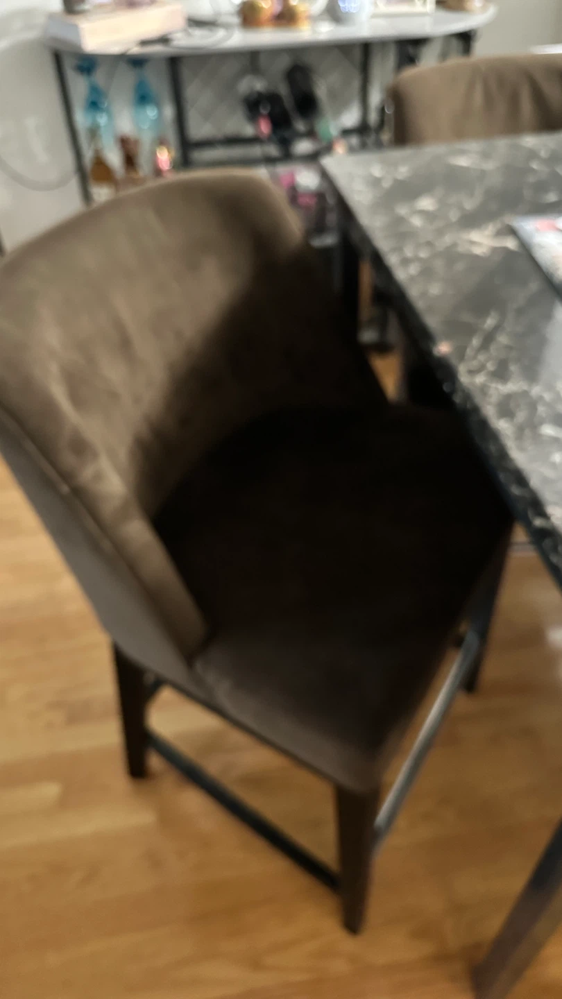 Brown Upholstered Bar Stools - photo 2