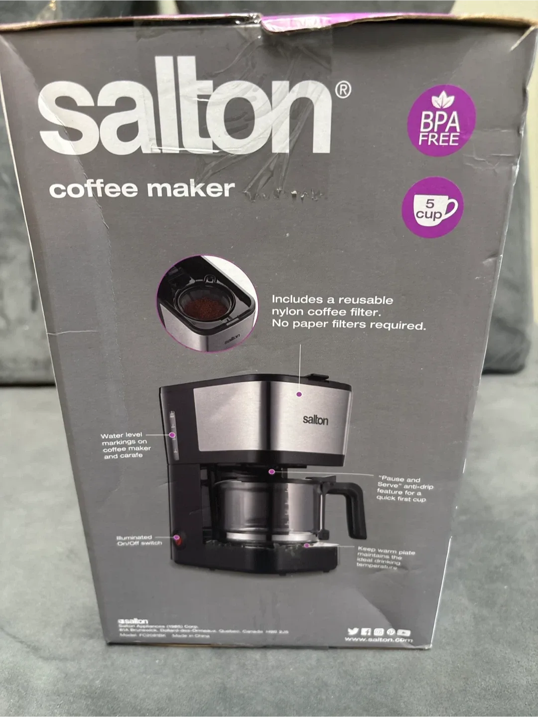 Salton 5-Cup Coffee Maker - sealed - photo 2