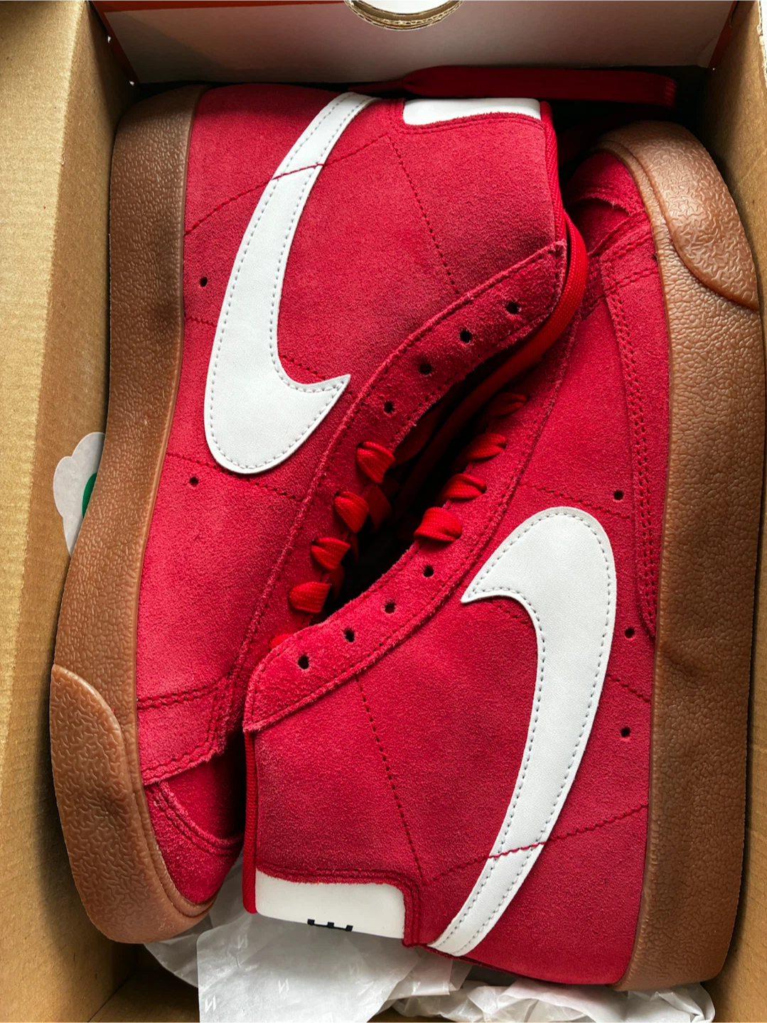Nike Blazer Mid Suede Red Shoes Sz.9