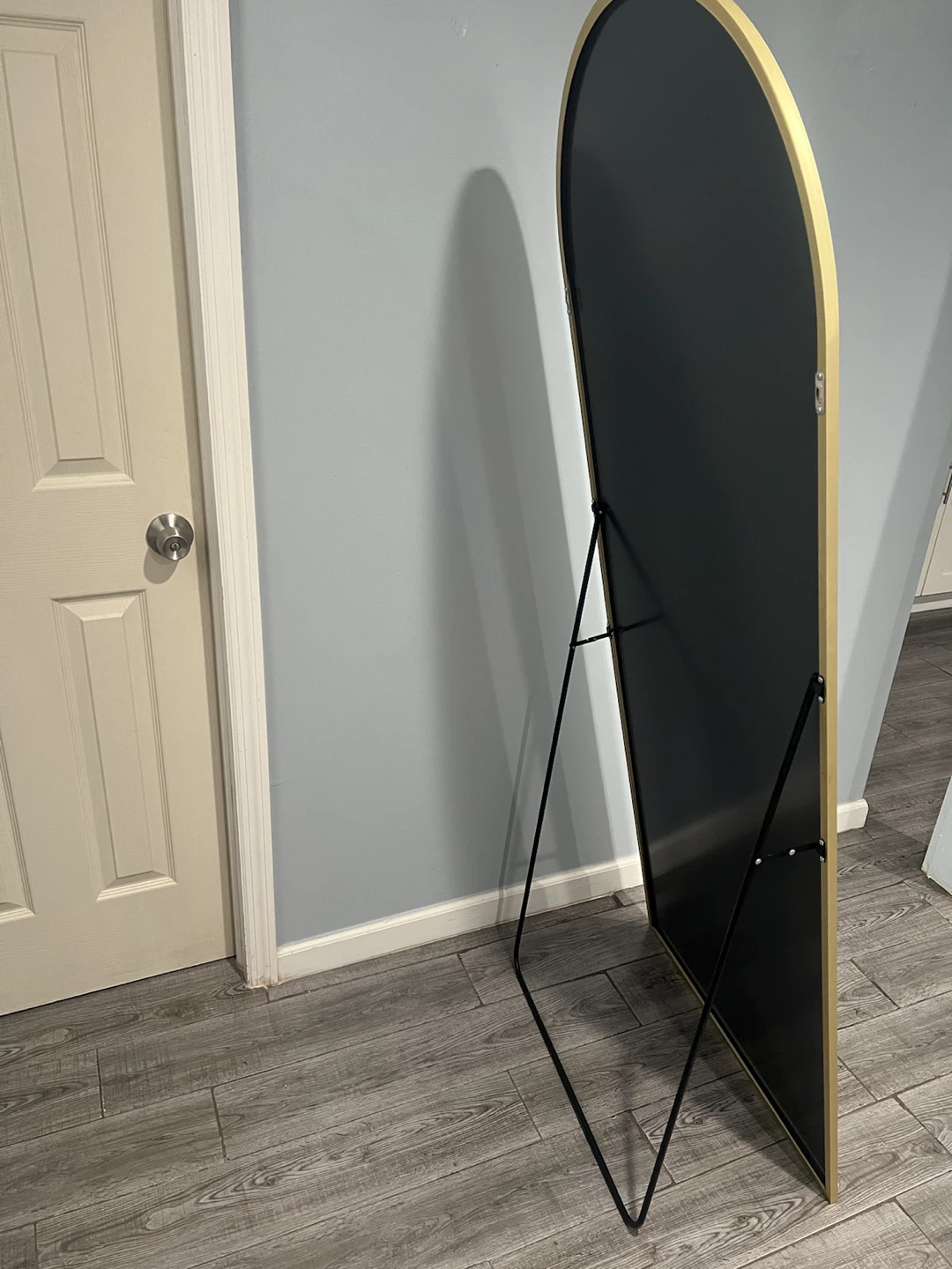 Arched Floor Mirror with Gold Frame - photo 2
