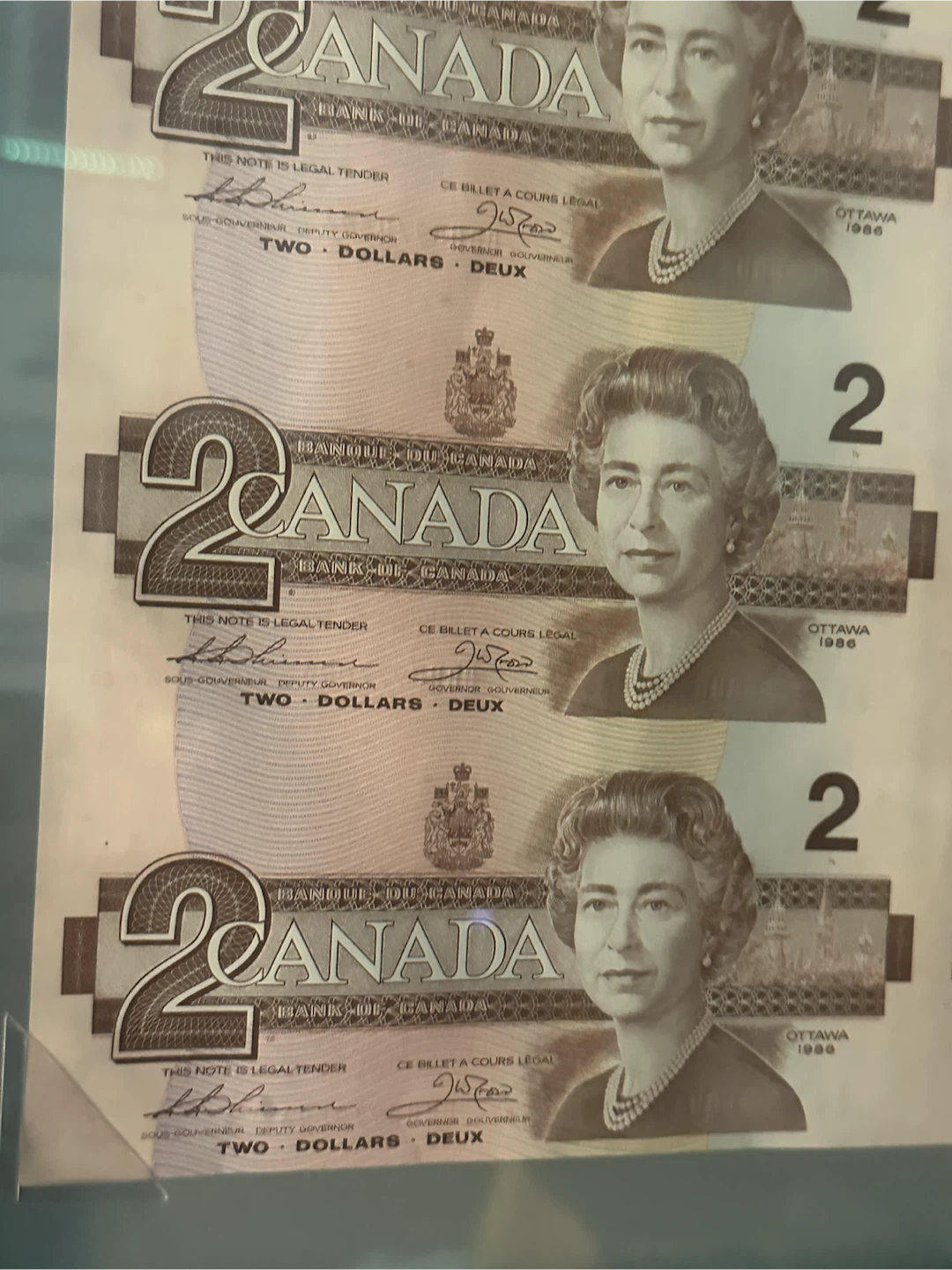 Framed Sheet of Canadian $2 Bills - photo 2
