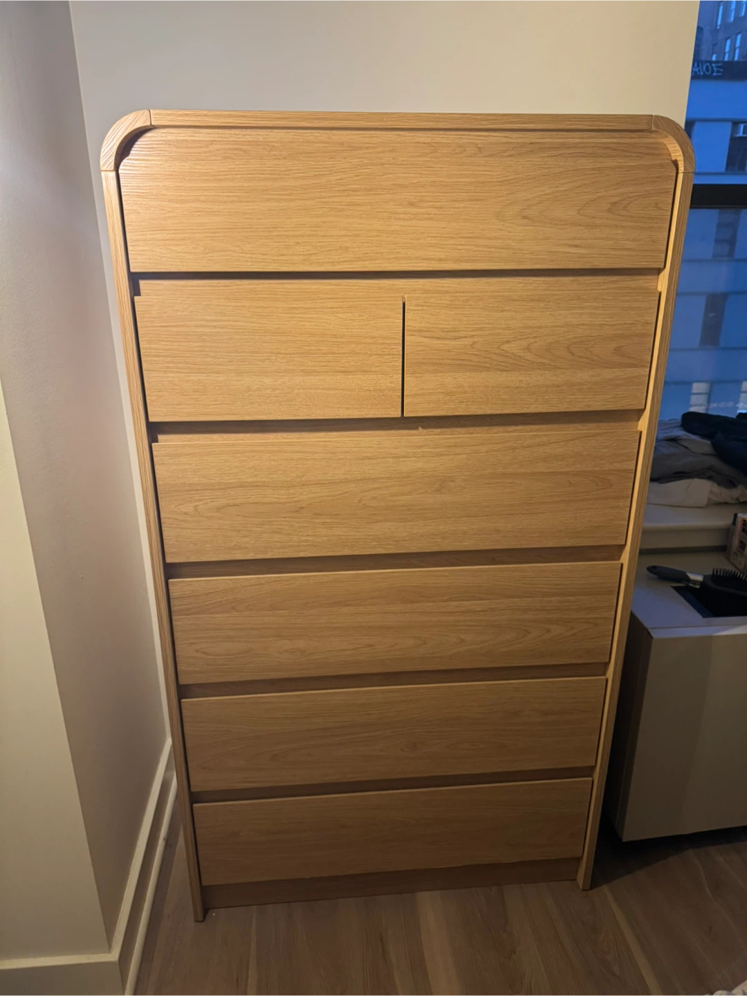 7-Drawer Dresser, Natural Oak