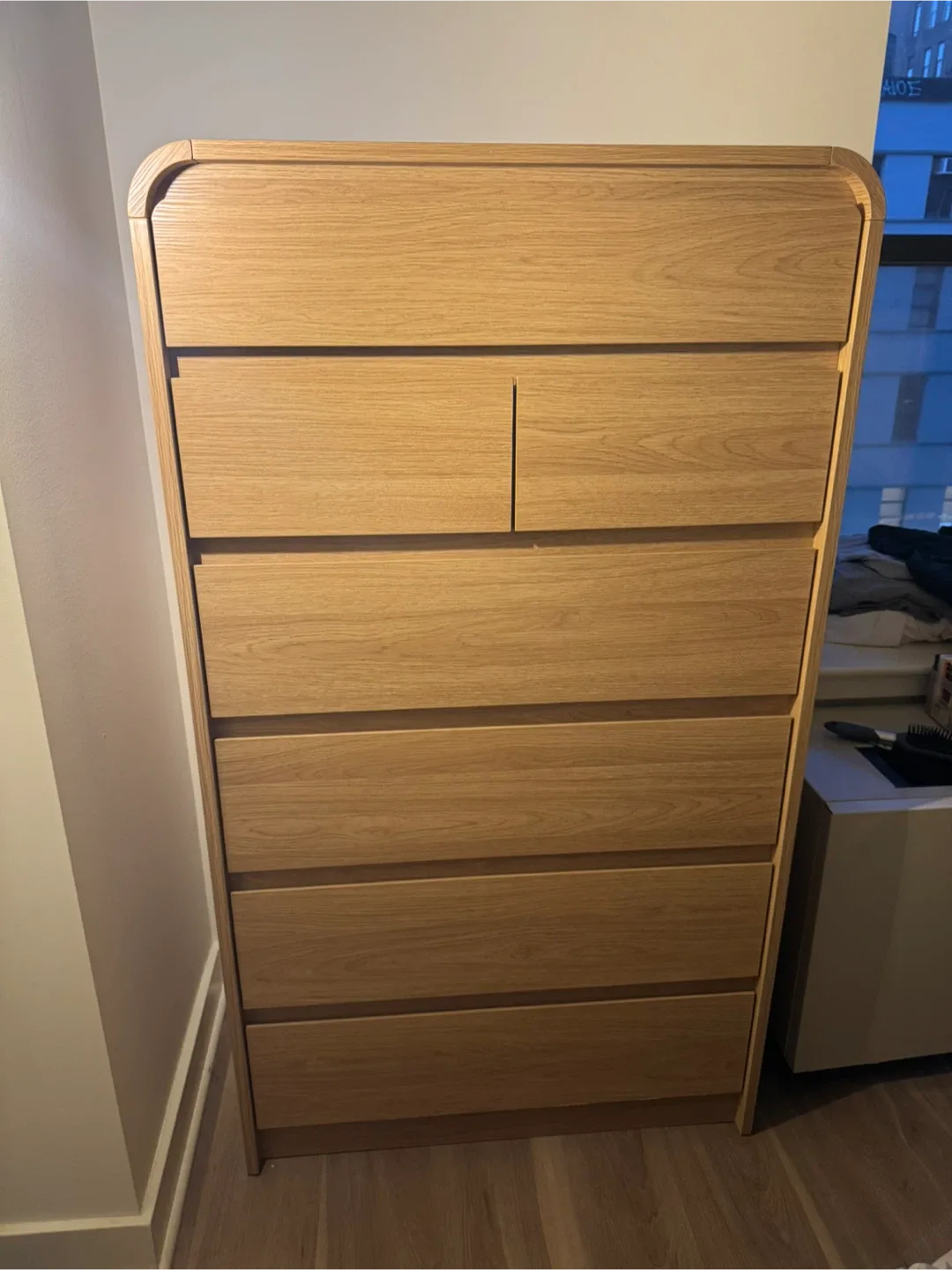 7-Drawer Dresser, Natural Oak