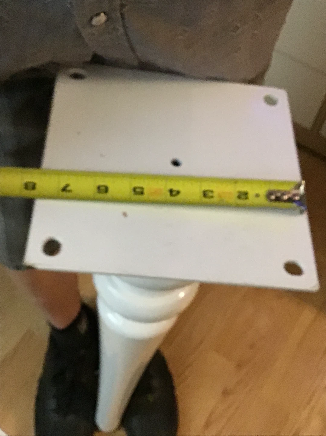 White furniture table leg
