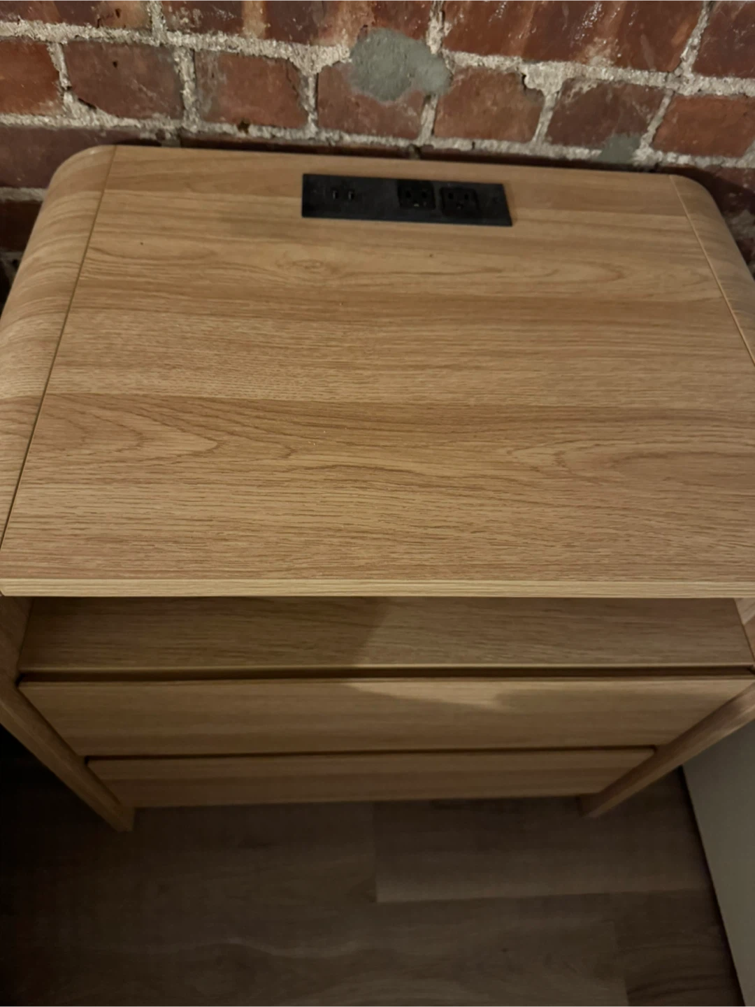 Modern Nightstand, Natural Oak - photo 2