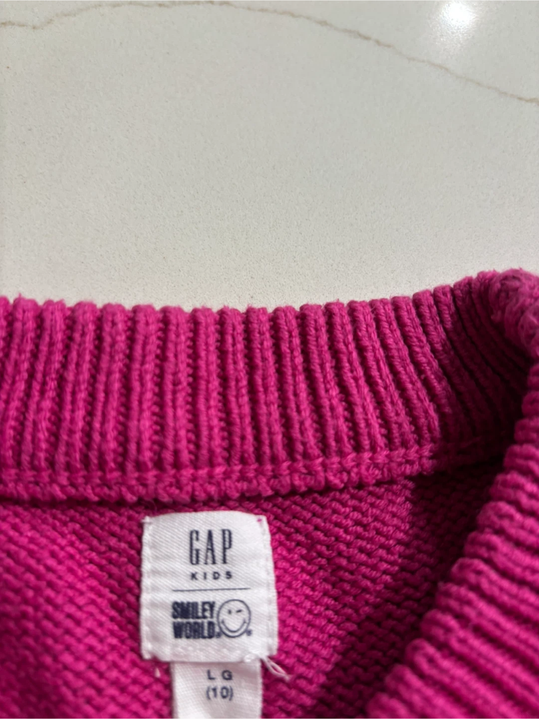 Gap Kids SmileyWorld Size 10 Pink Knit Sweater - photo 3