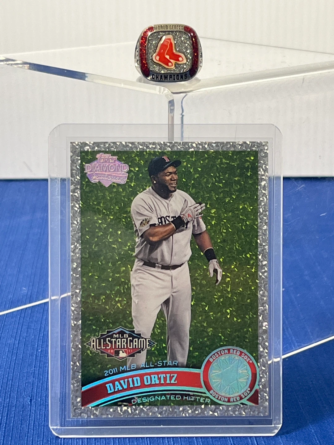 Boston Red Sox 2013 World Series Ring & David Ortiz Foil Card - photo 2