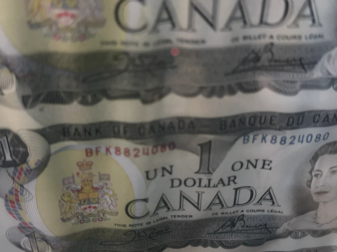 Framed Sheet of Canadian $1 Bills - photo 4