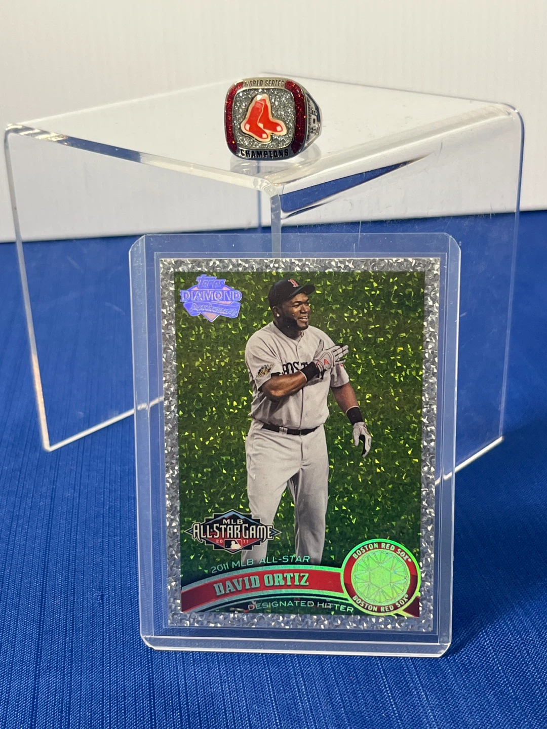 Boston Red Sox 2013 World Series Ring & David Ortiz Foil Card