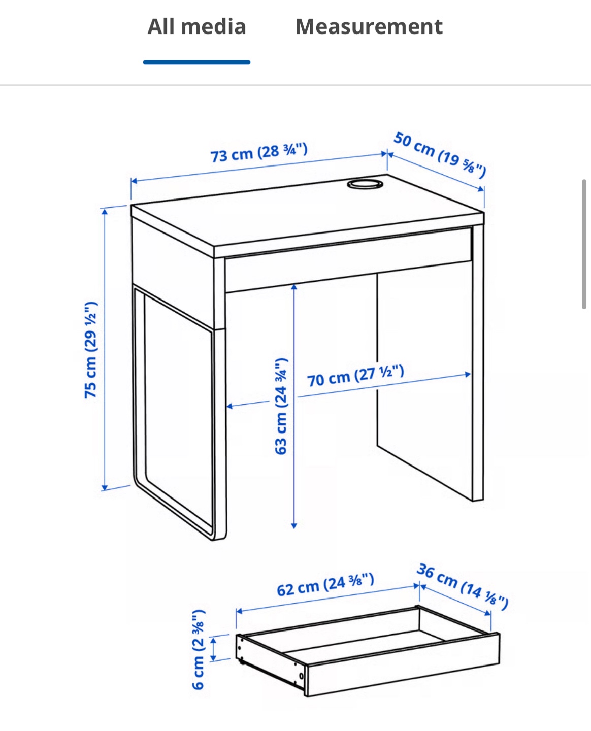 IKEA MICKE desk, white - photo 4
