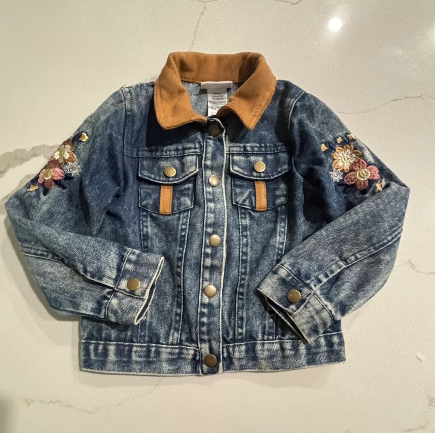 Little Lass Size 4T Embroidered Denim Jacket Size 4T