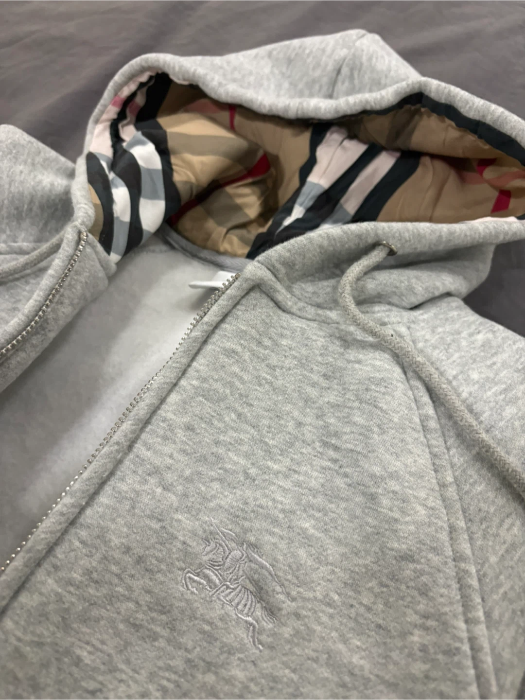 Burberry Grey Zip-Up Hoodie - photo 2