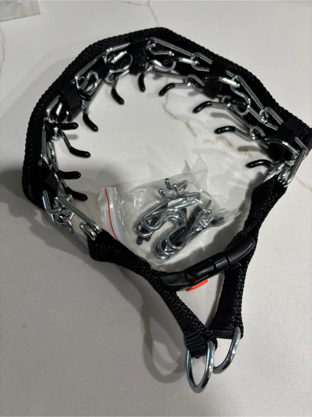 New Adjustable Dog Prong Collar for Trainingbto Heel - photo 2