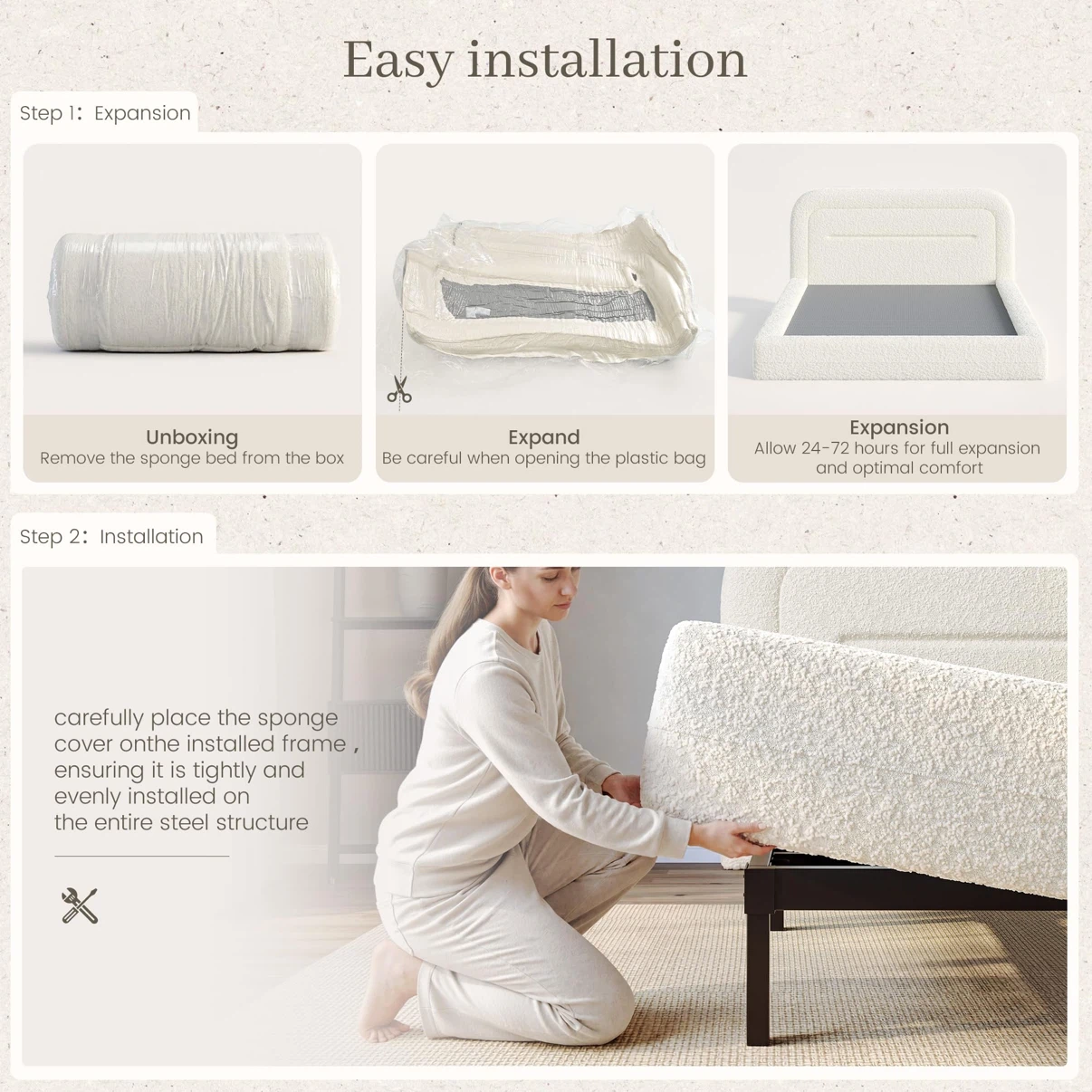 Homkdom Cloud Bed Frame Queen - photo 4