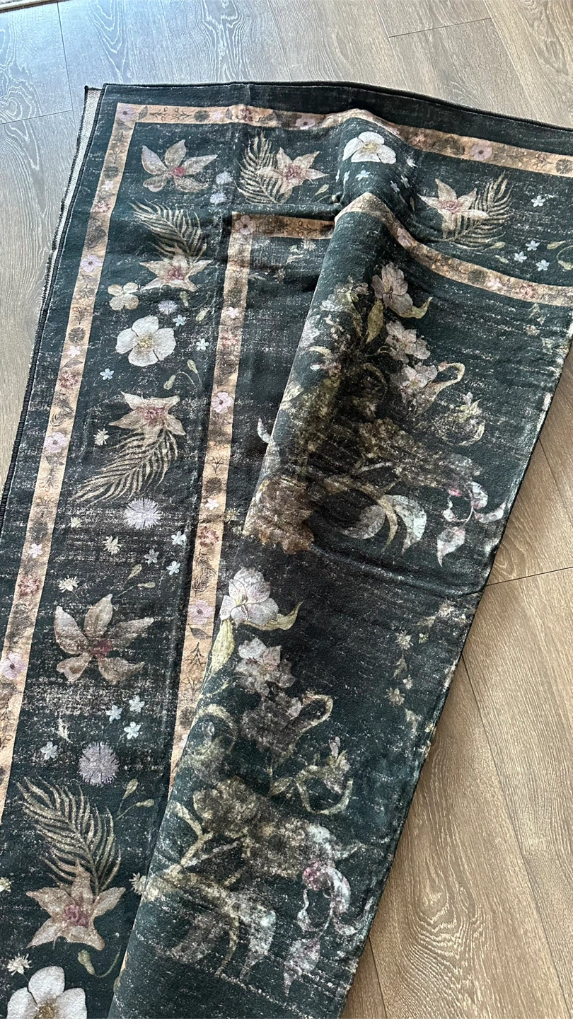 6x9 ‘ Floral pattern machine washable area rug - photo 4
