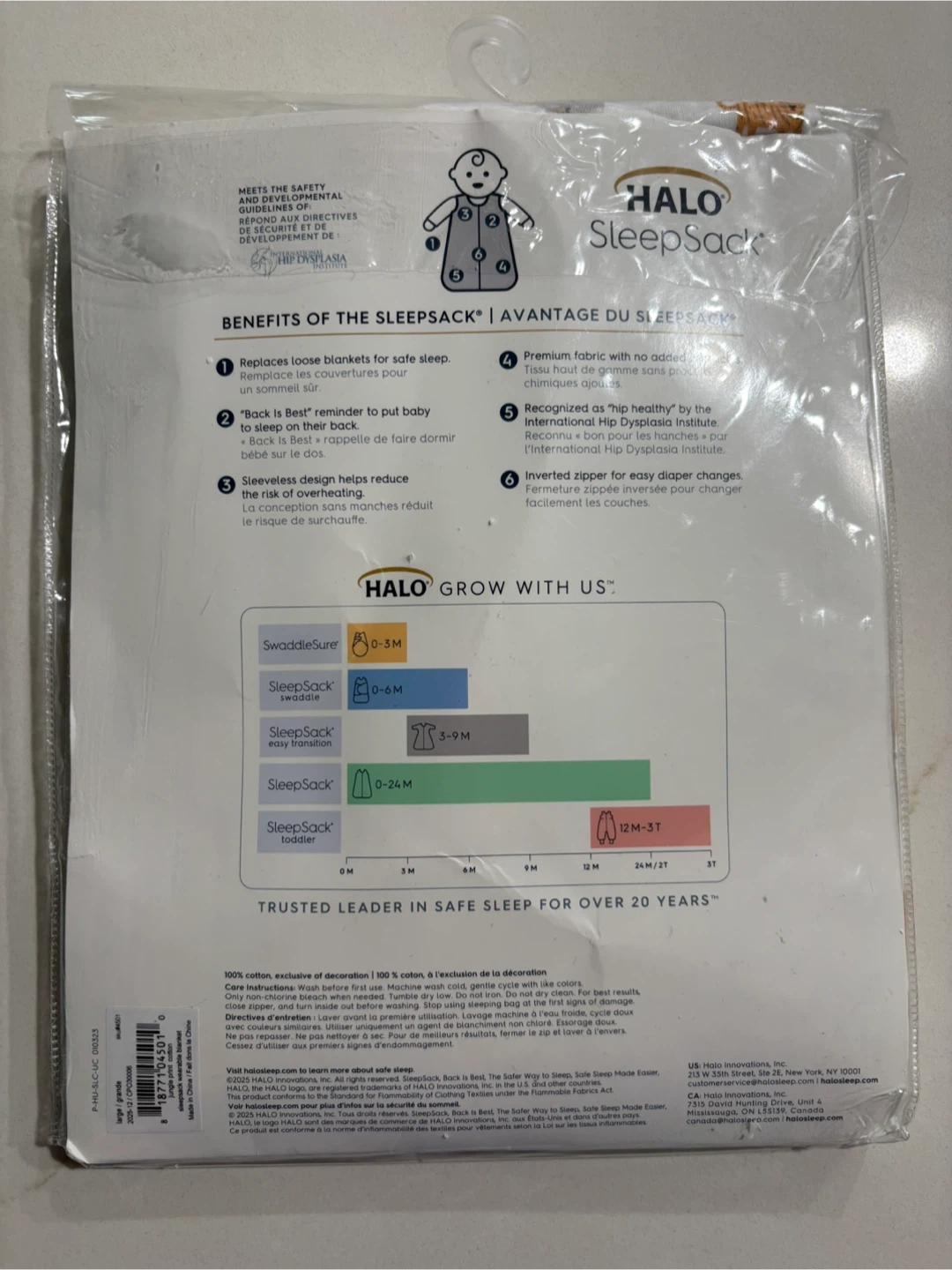 NEW HALO SleepSack Wearable Blanket Size 12-18 mo - Large - photo 3