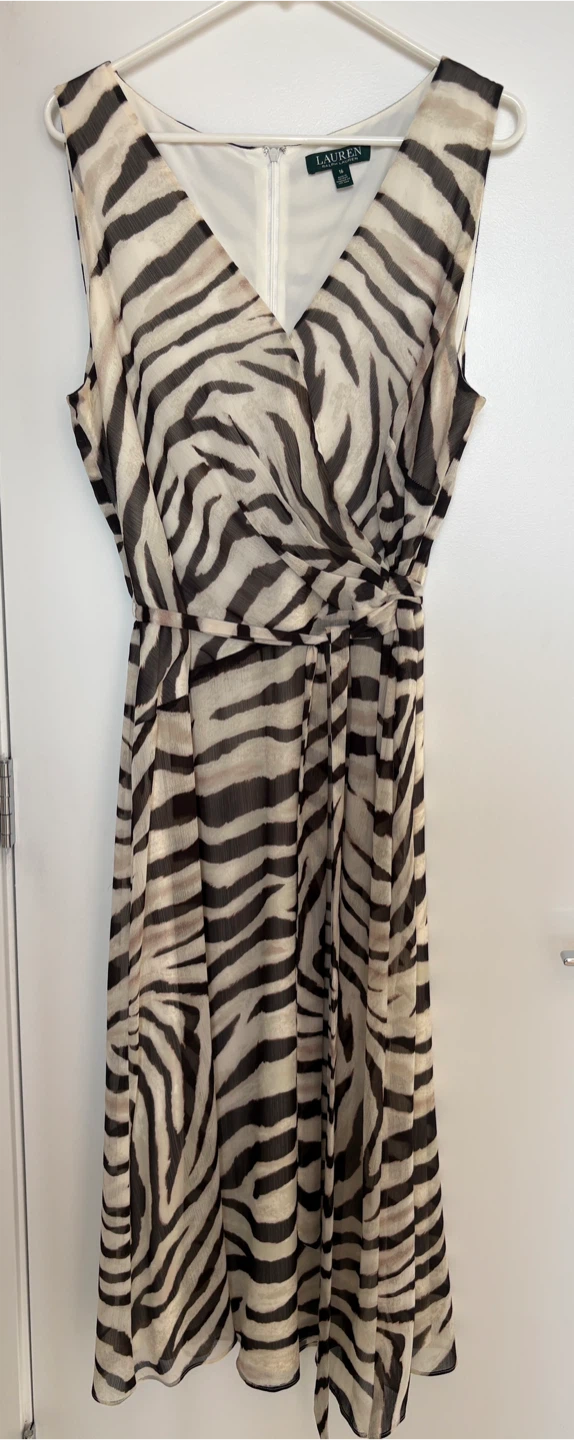 Size 16 Ralph Lauren Zebra Print Dress - photo 2