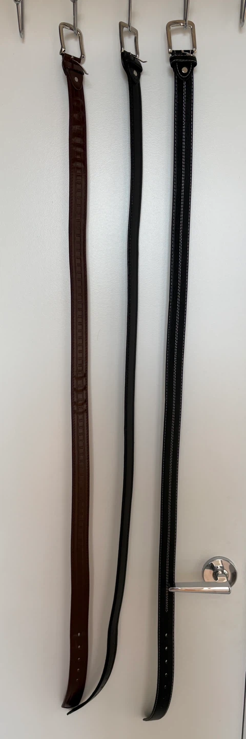 3 44”-46” LIKE NEW Men's Genuine Leather Belts 44”-46”