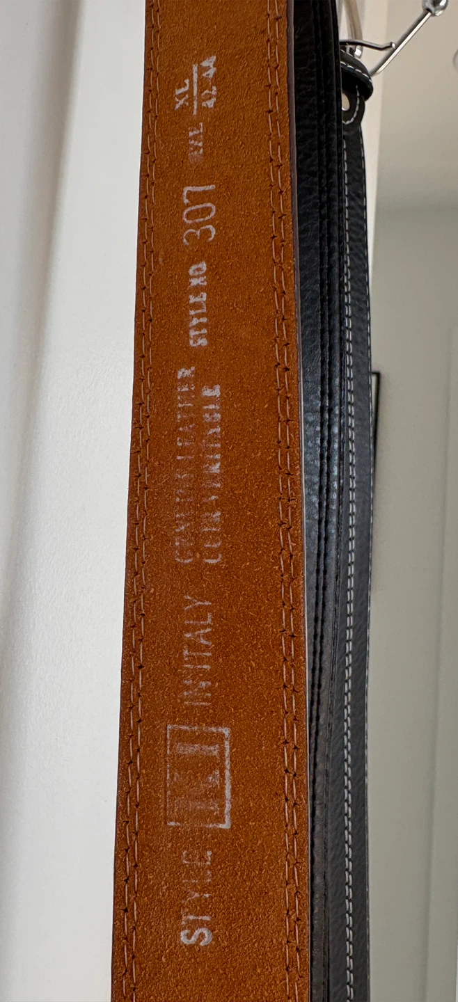 3 44”-46” LIKE NEW Men's Genuine Leather Belts 44”-46” - photo 4