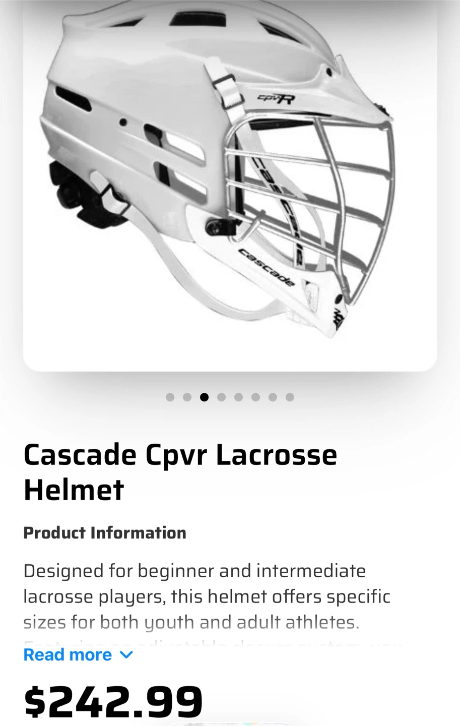 Cascade CPVR Lacrosse Helmet - photo 2