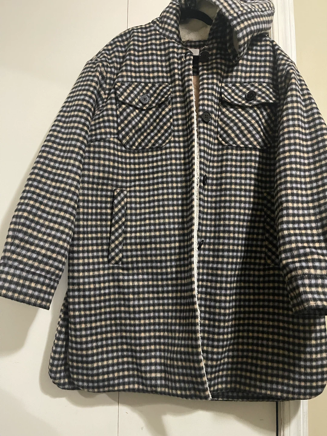 Cleo Plaid Hooded Jacket