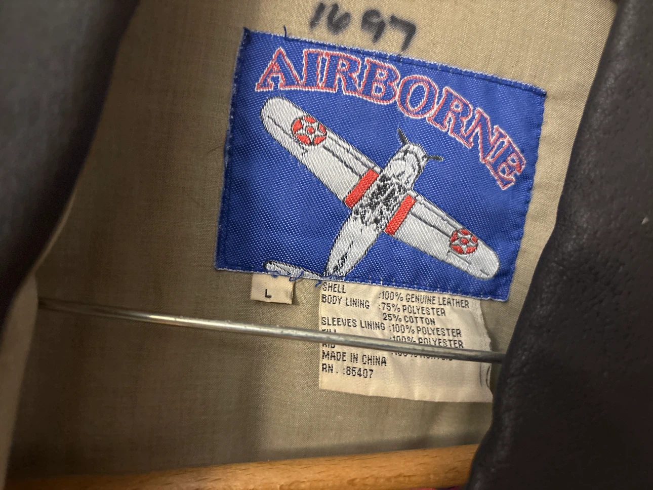 Airborne Genuine Leather Bomber Jacket - photo 2